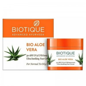 Солнцезащитный крем для лица Био Алоэ Вера SPF30 (Bio Aloe Vera Biotique), 50 грамм