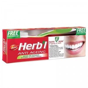 зубная паста Дабур Анти Эйджинг против старения зубов (Herb’l Anti Ageing) с зубной щёткой, 150 грамм