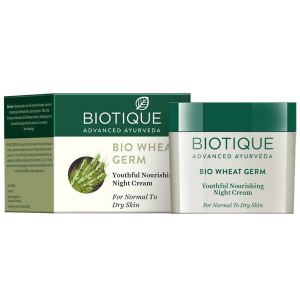Крем для лица Биотик ночной питательный с зародышами пшеницы (Bio Wheat Germ Face & Body Cream Biotique), 50 гр.
