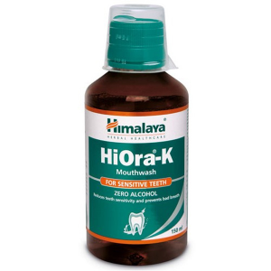 Ополаскиватель для полости рта Хиора-К для чувствительных зубов (HiOra-K Mouthwash For sensitive teeth Himalaya), 150 мл.