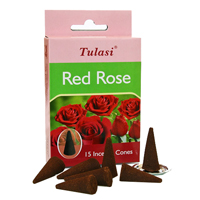 благовоние в форме конусов Tulasi Красная Роза