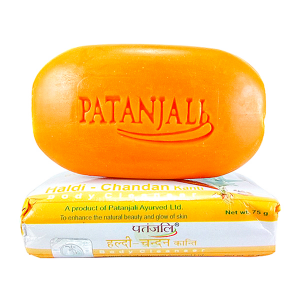 Натуральное мыло Патанджали Сандал и Куркума (Haldi Chandan Patanjali), 75 гр