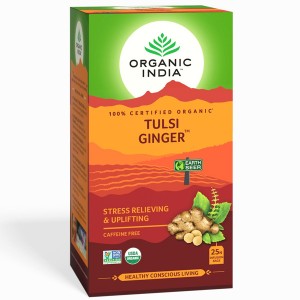 Чай органический из Тулси с имбирём Organic India, 25 пакетиков