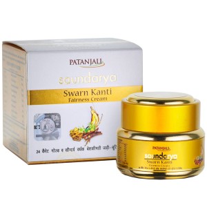 Крем Сварн Канти Патанджали с золотом осветляющий (Swarn Kanti Fairness Cream Patanjali), 15 грамм