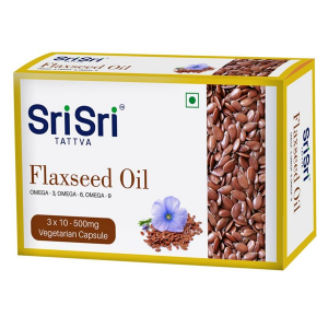 Льняное масло в капсулах Шри Шри Таттва (Flaxseed Oil Sri Sri Tattva), 30 капсул