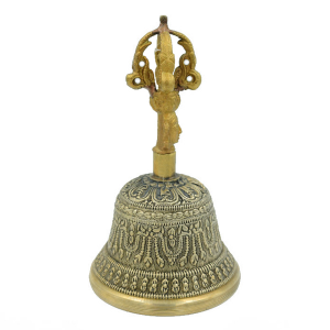 Поющий тибетский колокол Дрильбу 7 металлов, 14х7 см