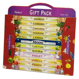 набор ароматических палочек Tulasi Большая ароматерапия 2 (aromatherapy Gift Pack), 12 штук в наборе