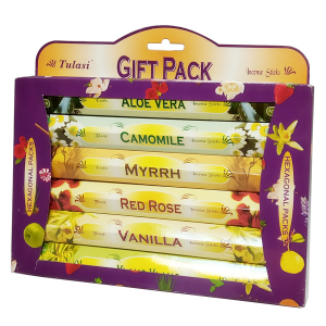 набор ароматических палочек Tulasi Ароматерапия 3 (Aromatherapy Gift Pack), 6 шт. в наборе
