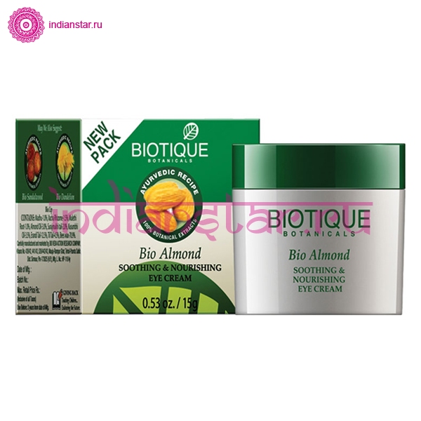 Biotique крем для кожи вокруг глаз с миндалем bio almond отзывы